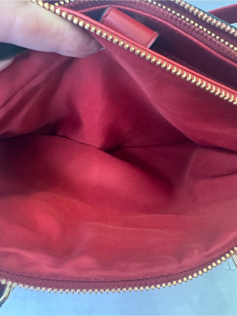 Christian Siriano Red Top-Handle Leather Satchel with Shoulder Strap - Picture 7 of 10